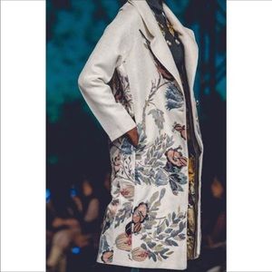 Anthro Hemet & Nandita embroidered Foliage coat L